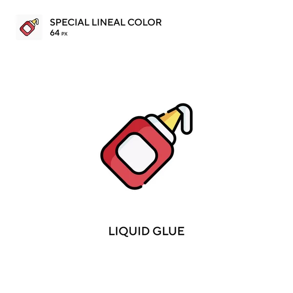 Colagem Líquida Ícones Cola Lineares Especiais Icon Liquid Para Seu — Vetor de Stock
