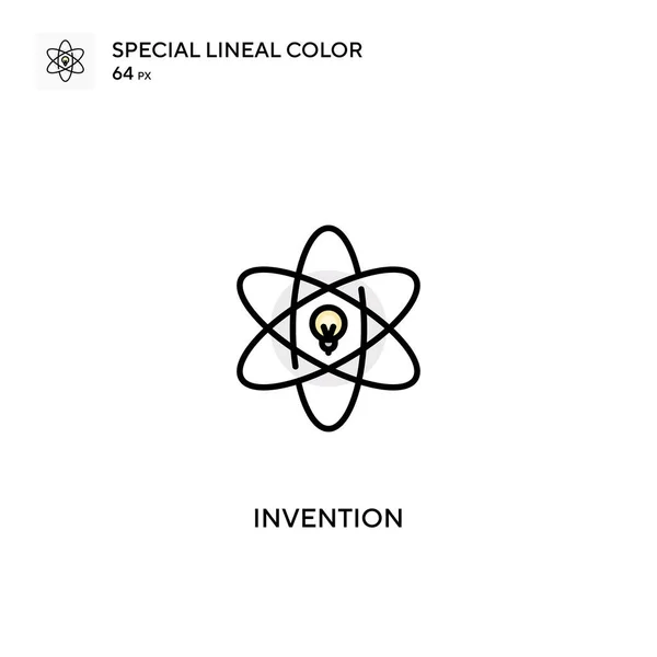Ícones Lineares Especiais Cor Invenção Icon Invention Para Seu Projeto — Vetor de Stock