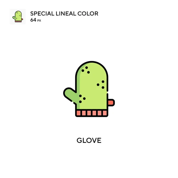 Handschoen Speciale Lineal Kleur Icon Glove Pictogrammen Voor Business Project — Stockvector