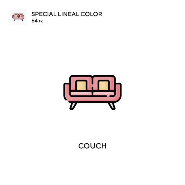 비즈니스 프로젝트를 Coch Special Lineal Color Icon Couch 아이콘 — 스톡 벡터