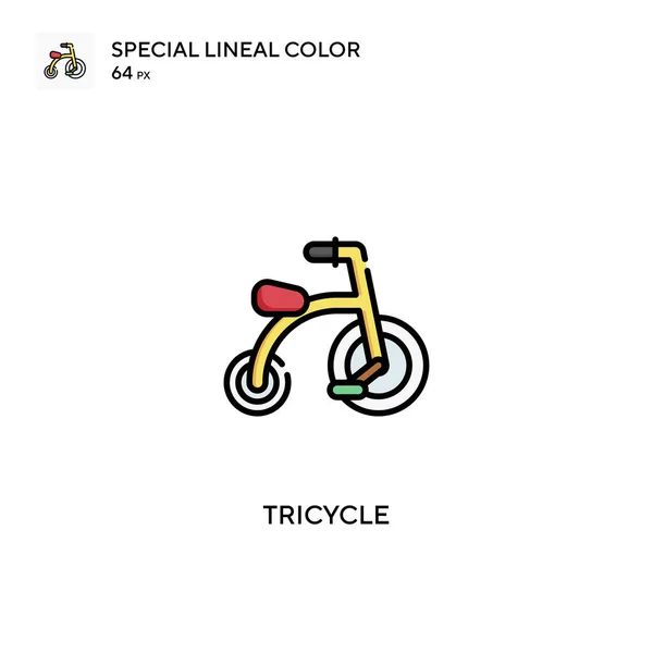 Tricycle Special Lineal Color Icon Tricycle Icons Your Business Project — Stock Vector