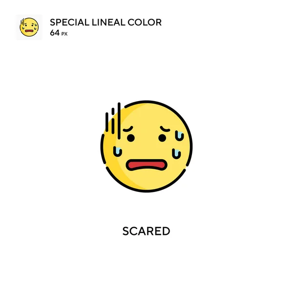 Icono Color Lineal Scared Special Iconos Cuidados Para Proyecto Empresarial — Archivo Imágenes Vectoriales