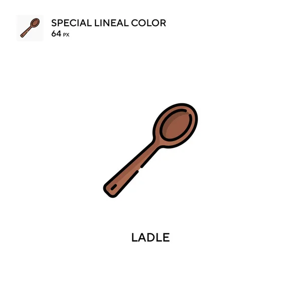 Ladle Special Lineáris Színikon Ladle Ikonok Üzleti Projektjéhez — Stock Vector