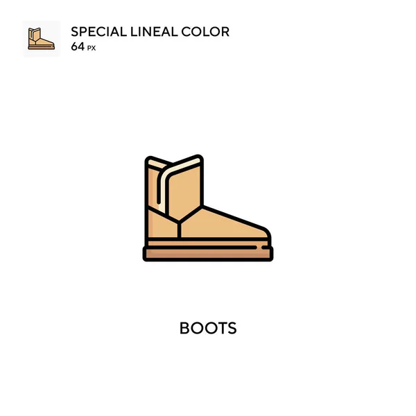 Boots Különleges Lineáris Szín Ikon Boots Ikonok Üzleti Projekt — Stock Vector