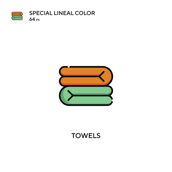 Toallas Icono Color Lineal Especial Iconos Toallas Para Proyecto Empresarial — Archivo Imágenes Vectoriales