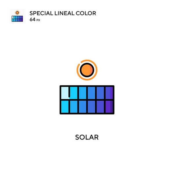 Ícones Solares Cor Linear Especial Icon Solar Para Seu Projeto — Vetor de Stock