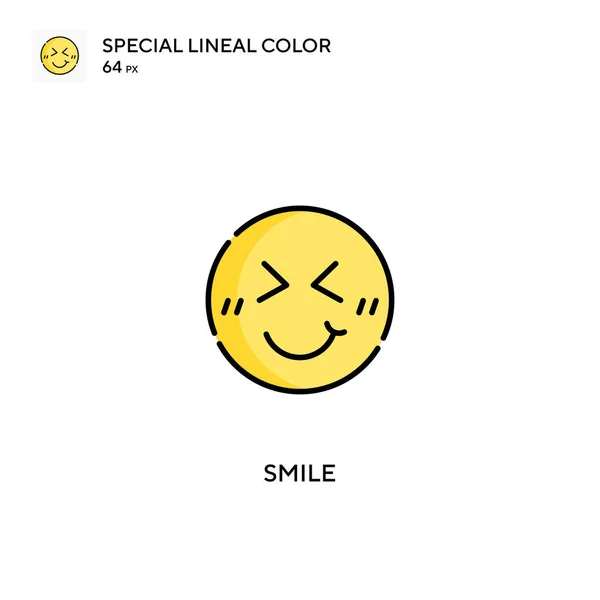 Sorria Ícones Lineares Especiais Cor Icon Smile Para Seu Projeto —  Vetores de Stock