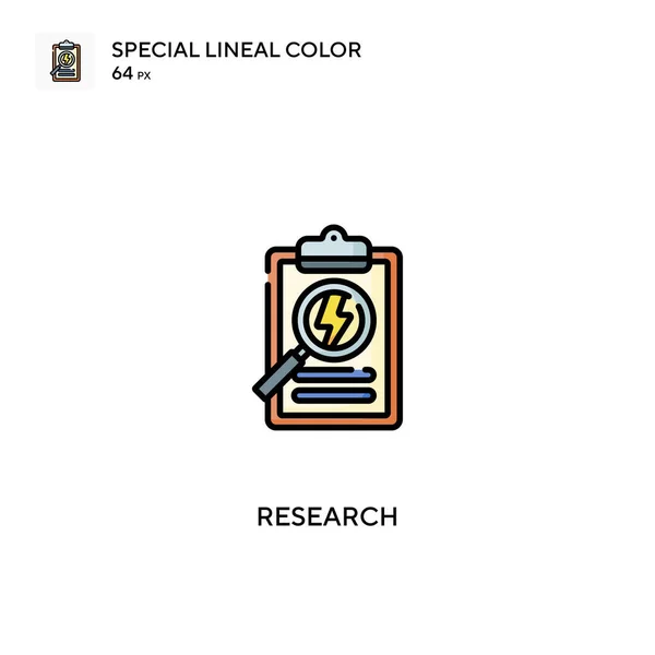 Pesquisa Ícones Lineares Especiais Cor Icon Research Para Seu Projeto —  Vetores de Stock