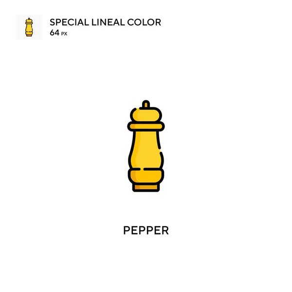 Ícones Lineares Especiais Cor Pimenta Icon Pepper Para Seu Projeto — Vetor de Stock