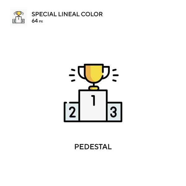 프로젝트를 Pedestal Special Lineal Color Icon Pedestal 아이콘 — 스톡 벡터