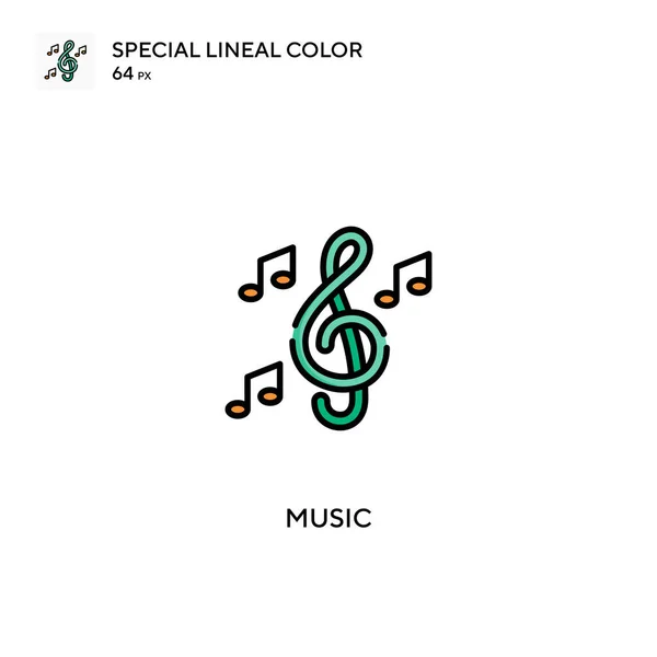 Muziek Speciale Lineal Kleur Icon Music Iconen Voor Business Project — Stockvector