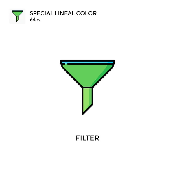 Filter Special Lineal Color Icon Filter Icons Your Business Project — Stock Vector