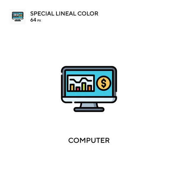 Computer Special Lineal Color Icon Computer Icons Your Business Project — Stock Vector