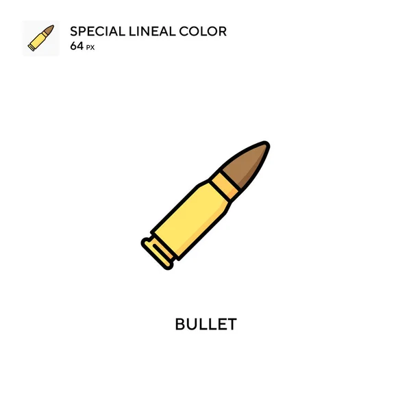 Ícones Lineares Especiais Cor Bala Icon Bullet Para Seu Projeto — Vetor de Stock