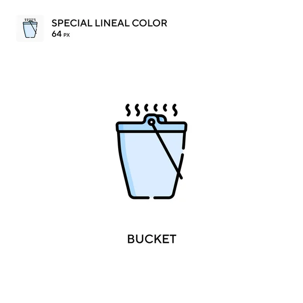 Bucket Special Lineal Color Icon Bucket Icons Your Business Project — Stock Vector