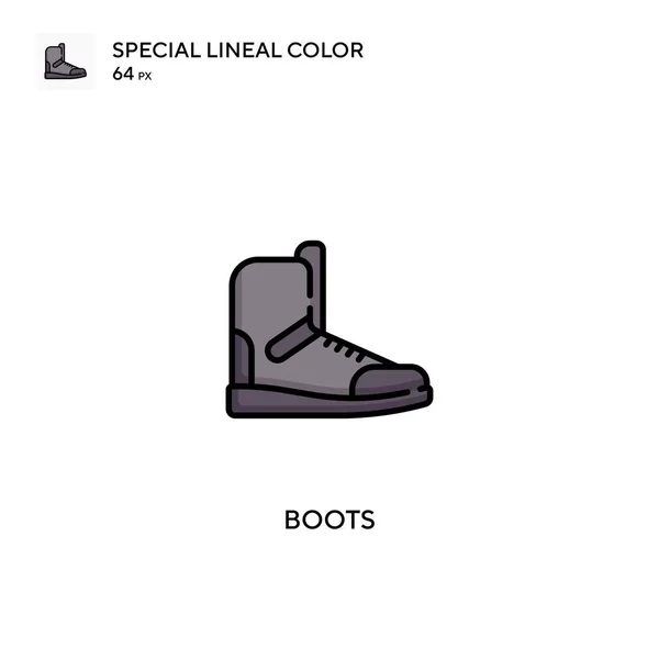 Botas Iconos Especiales Color Lineal Botas Iconos Para Proyecto Empresarial — Vector de stock