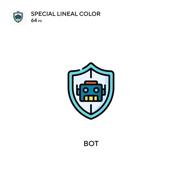 Bot Speciális Lineáris Szín Ikon Bot Ikonok Üzleti Projekt — Stock Vector