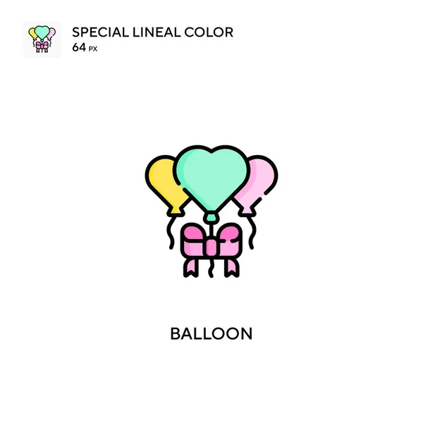 Ballon Icônes Couleur Linéaires Spéciales Pour Votre Projet Entreprise — Image vectorielle
