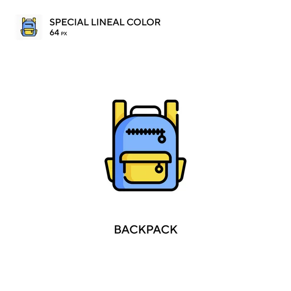 Mochila Ícones Cores Lineares Especiais Icon Backpack Para Seu Projeto —  Vetores de Stock