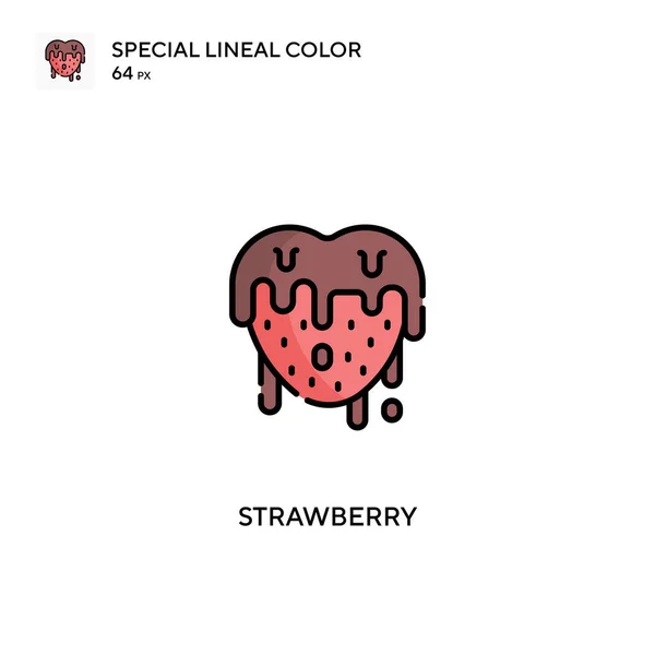 Strawberry Special Lineal Color Icon Strawberry Icons Your Business Project — 스톡 벡터