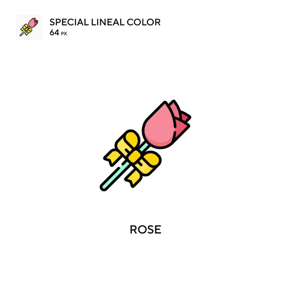 Iconos Rose Special Lineal Color Icon Rose Para Proyecto Negocio — Vector de stock
