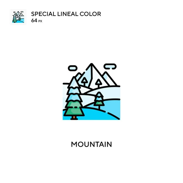 Mountain Special Lineare Farbe Icon Mountain Symbole Für Ihr Geschäftsprojekt — Stockvektor