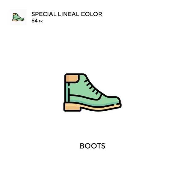 Boots Special Lineal Color Icon Boots Pictogrammen Voor Business Project — Stockvector