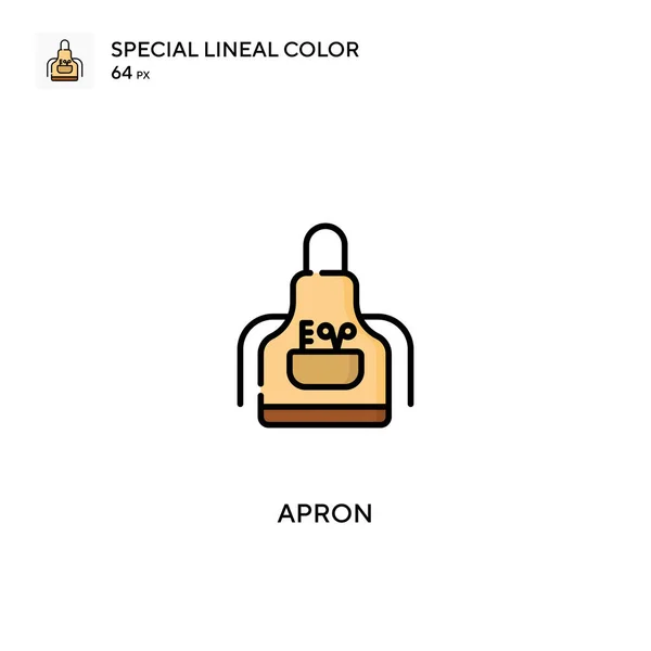 비즈니스 프로젝트를 Apron Special Lineal Color Icon Apron 아이콘 — 스톡 벡터