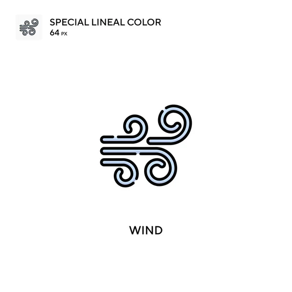 Wind Special Lineare Farbe Icon Wind Symbole Für Ihr Geschäftsprojekt — Stockvektor