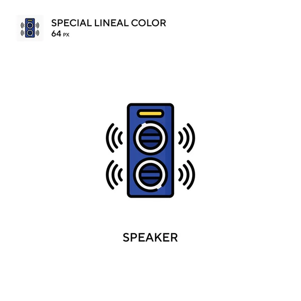 Speaker Special Lineal Color Icon Speaker Iconen Voor Business Project — Stockvector