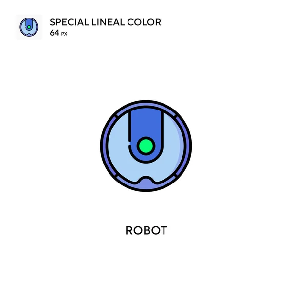 Robot Iconos Especiales Color Lineal Robot Para Proyecto Empresarial — Archivo Imágenes Vectoriales