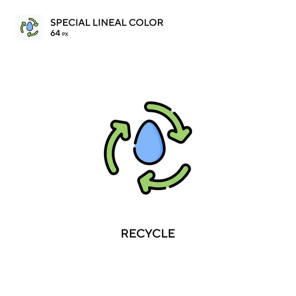 Reciclar Ícones Cor Linear Especial Icon Recycle Para Seu Projeto — Vetor de Stock