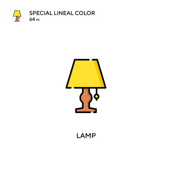 Lámpara Iconos Especiales Color Lineal Iconos Lámpara Para Proyecto Empresarial — Archivo Imágenes Vectoriales