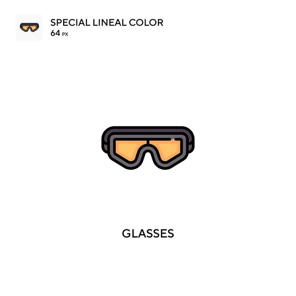 Bril Special Lineal Color Icon Bril Pictogrammen Voor Bedrijf Project — Stockvector