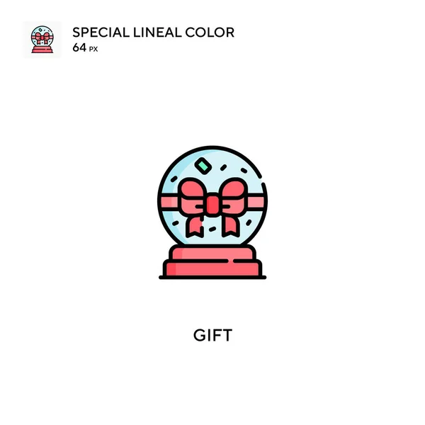 Cadeau Special Lineal Color Icon Gift Iconen Voor Business Project — Stockvector