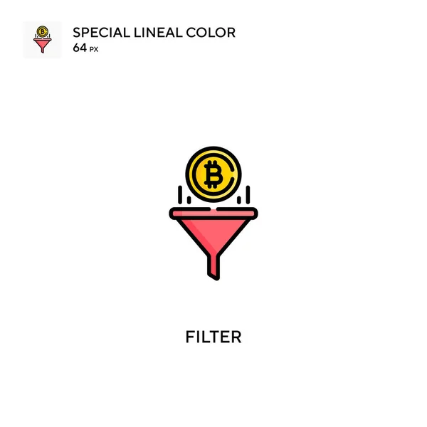 Filter Special Lineal Color Icon Filter Icons Your Business Project — Stock Vector