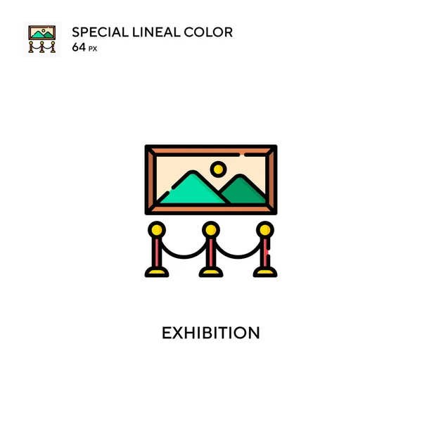 Exposición Icono Color Lineal Especial Iconos Exposición Para Proyecto Empresarial — Vector de stock