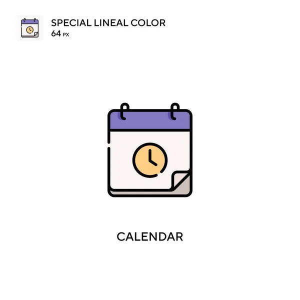 Calendar Special Lineal Color Icon Calendar Icons Your Business Project — Stock Vector