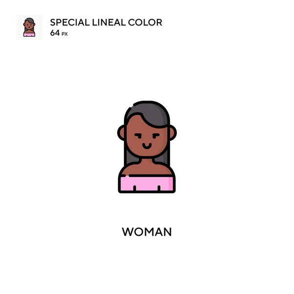 Woman Special Lineal Color Icon Woman Icons Your Business Project — Stock Vector