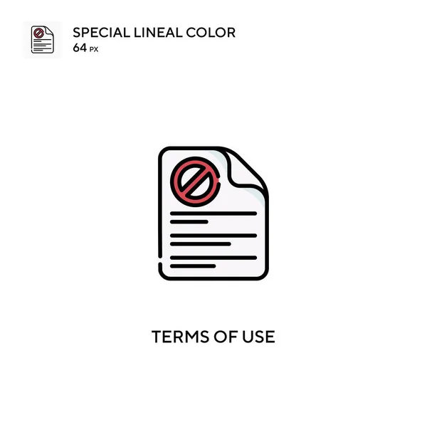 Condiciones Uso Icono Color Lineal Especial Condiciones Uso Iconos Para — Archivo Imágenes Vectoriales