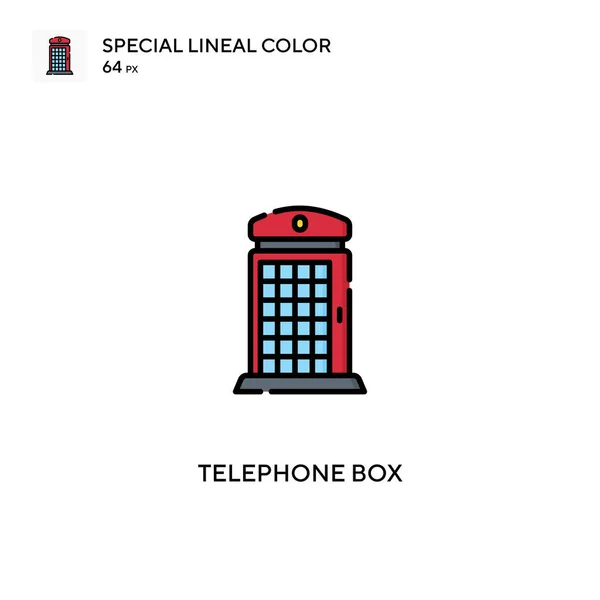 電話ボックスビジネスプロジェクトのための電話ボックスのアイコン — ストックベクタ