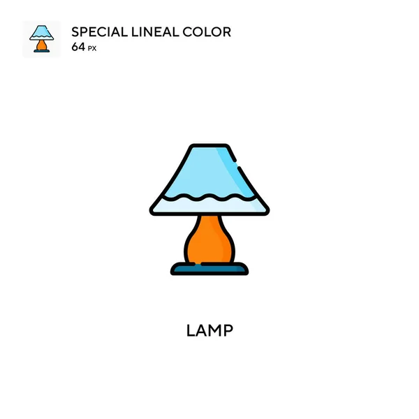 Lampe Icônes Couleur Linéales Spéciales Pour Votre Projet Entreprise — Image vectorielle
