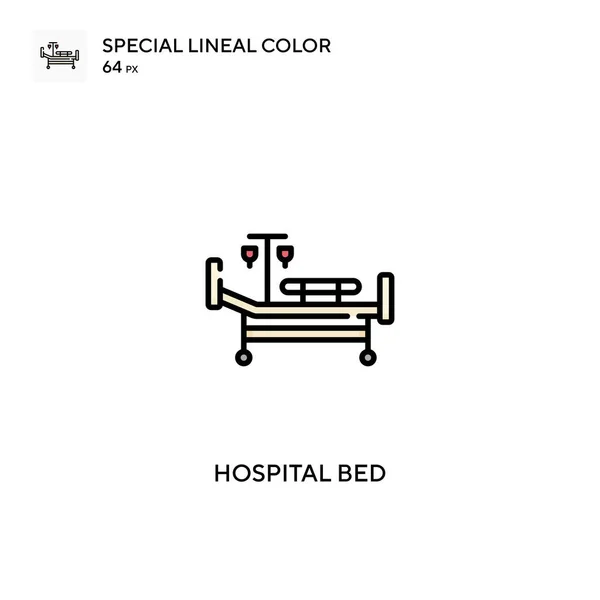 Cama Hospital Icono Especial Color Lineal Iconos Cama Hospital Para — Vector de stock