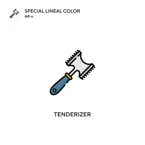 Tenderizer Iconos Especiales Color Lineal Tenderizer Para Proyecto Empresarial — Archivo Imágenes Vectoriales