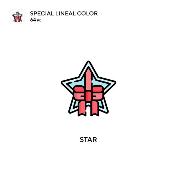 Star Special Lineal Color Icon Star Iconen Voor Business Project — Stockvector