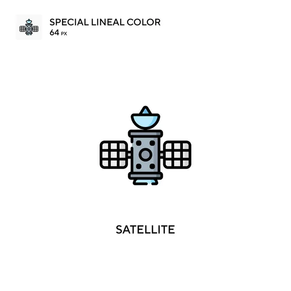 Satellite Special Lineal Icônes Couleur Satellite Pour Votre Projet Entreprise — Image vectorielle