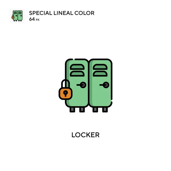 Locker Specjalna Ikona Kolor Linii Locker Ikony Dla Projektu Biznesowego — Wektor stockowy