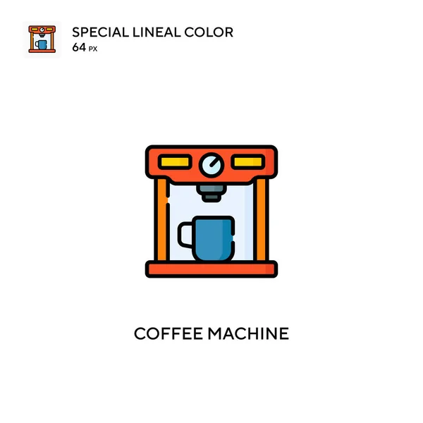 Máquina Café Ícones Lineares Especiais Máquina Icon Coffee Cor Para —  Vetores de Stock