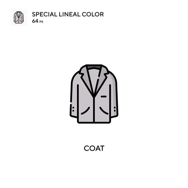 Abrigo Iconos Especiales Color Lineal Coat Para Proyecto Empresarial — Vector de stock