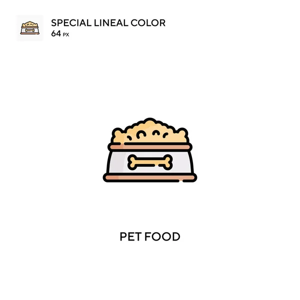 Pet Food Special Lineal Color Icon Pet Ikony Żywności Dla — Wektor stockowy